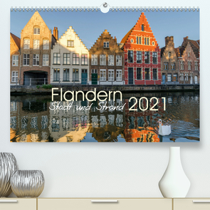 Flandern – Stadt und Strand (Premium, hochwertiger DIN A2 Wandkalender 2021, Kunstdruck in Hochglanz) von Herm,  Olaf