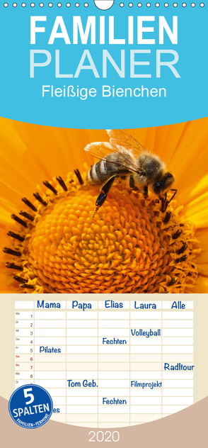 Fleißige Bienchen – Familienplaner hoch (Wandkalender 2020 , 21 cm x 45 cm, hoch) von Wolf,  Jan