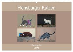 Flensburger Katzen (Wandkalender 2024 DIN A2 quer), CALVENDO Monatskalender von Busch,  Martina