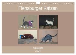 Flensburger Katzen (Wandkalender 2024 DIN A4 quer), CALVENDO Monatskalender von Busch,  Martina