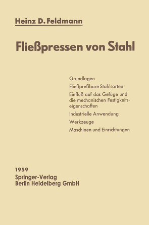 Fließpressen von Stahl von Feldmann,  Heinz-Dietrich