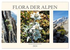 Flora der Alpen (Wandkalender 2024 DIN A2 quer), CALVENDO Monatskalender von Schwarzfischer Miriam,  Fotografin