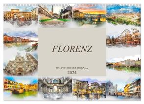 Florenz Hauptstadt der Toskana (Wandkalender 2024 DIN A3 quer), CALVENDO Monatskalender von Meutzner,  Dirk