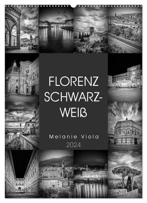 FLORENZ SCHWARZWEIß (Wandkalender 2024 DIN A2 hoch), CALVENDO Monatskalender von Viola,  Melanie