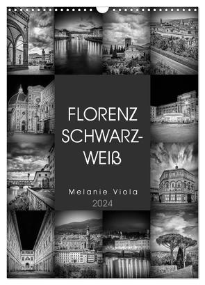 FLORENZ SCHWARZWEIß (Wandkalender 2024 DIN A3 hoch), CALVENDO Monatskalender von Viola,  Melanie