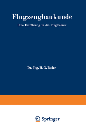 Flugzeugbaukunde von Bader,  Hans Georg