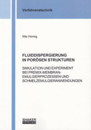 FLUIDDISPERGIERUNG IN PORÖSEN STRUKTUREN von Hornig,  Nils