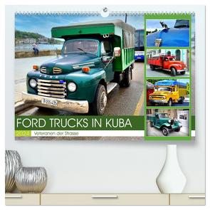 FORD TRUCKS IN KUBA – Veteranen der Strasse (hochwertiger Premium Wandkalender 2024 DIN A2 quer), Kunstdruck in Hochglanz von von Loewis of Menar,  Henning