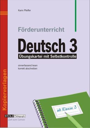 Förderunterricht Deutsch 3 von Pfeiffer,  Karin