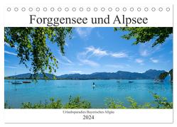 Forggensee und Alpsee – Urlaubsparadies Bayerisches Allgäu (Tischkalender 2024 DIN A5 quer), CALVENDO Monatskalender von Meutzner,  Dirk