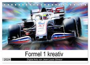 Formel 1 kreativ – Digital Art von Jean-Louis Glineur (Tischkalender 2024 DIN A5 quer), CALVENDO Monatskalender von Glineur,  Jean-Louis