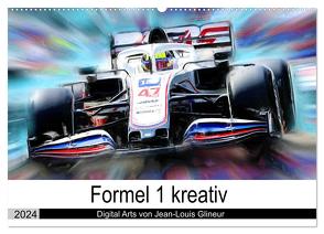 Formel 1 kreativ – Digital Art von Jean-Louis Glineur (Wandkalender 2024 DIN A2 quer), CALVENDO Monatskalender von Glineur,  Jean-Louis