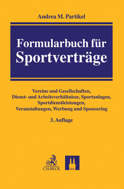 Formularbuch für Sportverträge von Partikel,  Andrea M.