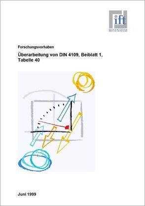 Forschungsbericht: Überarbeitung von DIN 4109, Beiblatt 1, Tabelle 40 von ift Rosenheim GmbH