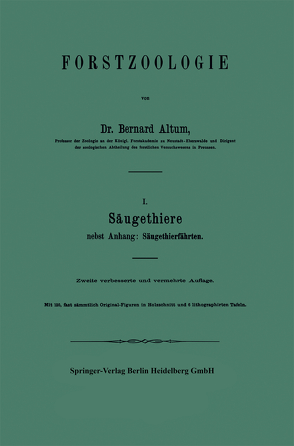 Forstzoologie von Altum,  Bernard