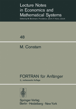 FORTRAN für Anfänger von Constam,  Martin