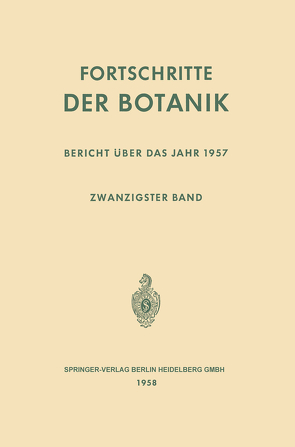 Fortschritte der Botanik von Bünning,  Erwin, Gäumann,  Ernst