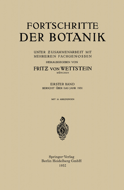 Fortschritte der Botanik von v. Wettstein,  Fritz