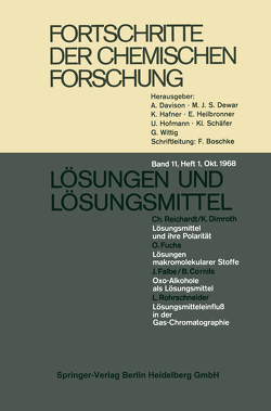 Fortschritte der chemischen Forschung von Fischer,  F. G., Kohlschütter,  H. W., Schäfer,  K L