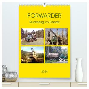 FORWARDER Rückezug im Einsatz (hochwertiger Premium Wandkalender 2024 DIN A2 hoch), Kunstdruck in Hochglanz von Schimmack,  Claudia