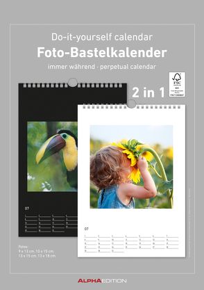 Foto-Bastelkalender – schwarz / weiß – immerwährend – (21 x 29,7)