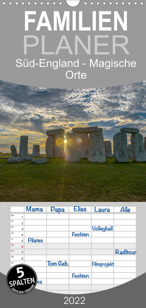 Familienplaner Foto-Momente Süd-England – Magische Orte (Wandkalender 2022 , 21 cm x 45 cm, hoch) von Steen,  Roger