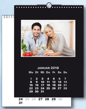 Foto- und Bastelkalender 2019 für Bilder 13 x 18 cm Hoch und Quer