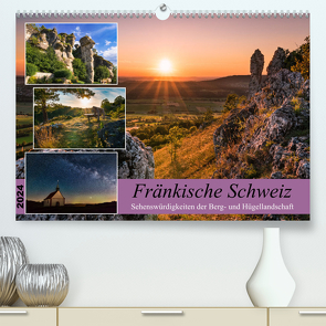 Fränkische Schweiz – Sehenswürdigkeiten der Berg- und Hügellandschaft (hochwertiger Premium Wandkalender 2024 DIN A2 quer), Kunstdruck in Hochglanz von Amesoeder,  Raphael