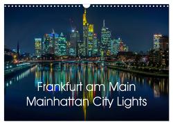 Frankfurt am Main – Mainhattan City Lights (Wandkalender 2024 DIN A3 quer), CALVENDO Monatskalender von El Barkani,  Mohamed