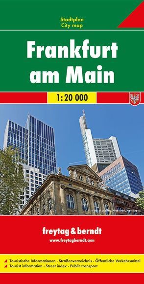 Frankfurt am Main, Stadtplan 1:20.000 von Freytag-Berndt und Artaria KG