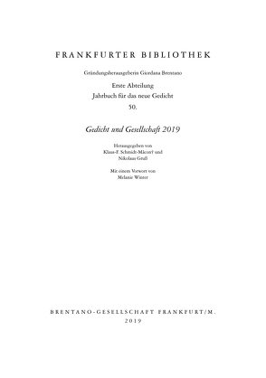 Frankfurter Bibliothek 2019 von Gruß,  Nikolaus