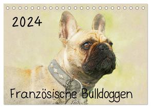 Französische Bulldoggen 2024 (Tischkalender 2024 DIN A5 quer), CALVENDO Monatskalender von Redecker,  Andrea