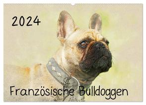 Französische Bulldoggen 2024 (Wandkalender 2024 DIN A2 quer), CALVENDO Monatskalender von Redecker,  Andrea