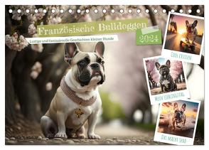 Französische Bulldoggen (Tischkalender 2024 DIN A5 quer), CALVENDO Monatskalender von Gierok-Latniak,  Steffen