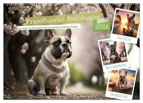 Französische Bulldoggen (Wandkalender 2024 DIN A2 quer), CALVENDO Monatskalender von Gierok-Latniak,  Steffen