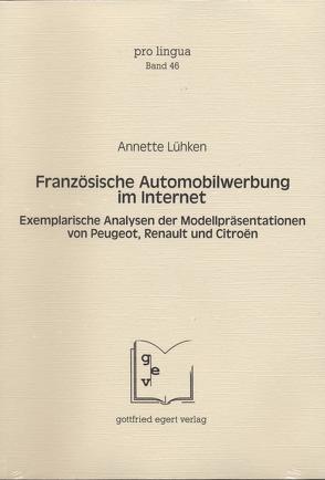 Französische Automobilwerbung im Internet von Lühken,  Annette