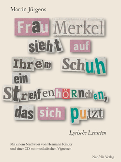 Frau Merkel sieht auf ihrem Schuh ein Streifenhörnchen, das sich putzt von Jürgens,  Martin, Kinder,  Hermann