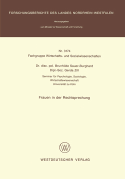 Frauen in der Rechtsprechung von Sauer-Burghard,  Brunhilde