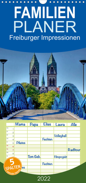 Familienplaner Freiburger Impressionen (Wandkalender 2022 , 21 cm x 45 cm, hoch) von Luschnat,  Gregor