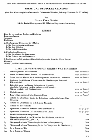 Freie und Bedeckte Ablation von Kraus,  Helmut