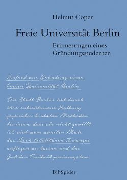 Freie Universität Berlin von Coper,  Helmut, Schwan,  Gesine