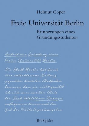 Freie Universität Berlin von Coper,  Helmut, Schwan,  Gesine