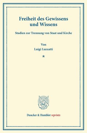 Freiheit des Gewissens und Wissens. von Bluwstein,  Jakob, Luzzatti,  Luigi