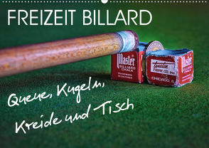 Freizeit Billard – Queue, Kugeln, Kreide und Tisch (Wandkalender 2021 DIN A2 quer) von Voßen - Herzog von Laar am Rhein,  W.W.