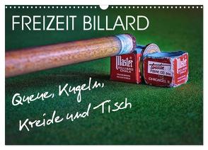 Freizeit Billard – Queue, Kugeln, Kreide und Tisch (Wandkalender 2024 DIN A3 quer), CALVENDO Monatskalender von Voßen - Herzog von Laar am Rhein,  W.W.