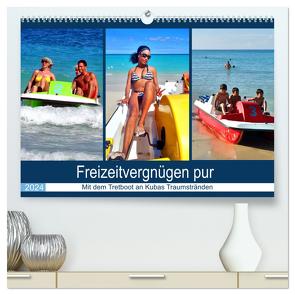 Freizeitvergnügen pur – Mit dem Tretboot an Kubas Traumstränden (hochwertiger Premium Wandkalender 2024 DIN A2 quer), Kunstdruck in Hochglanz von von Loewis of Menar,  Henning