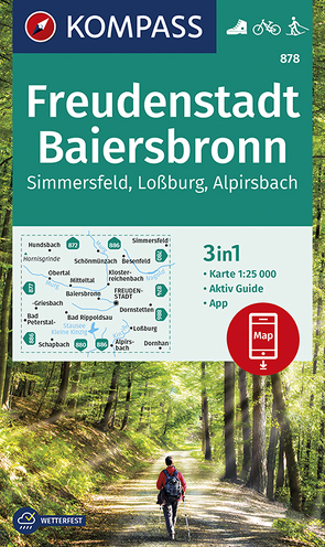 KOMPASS Wanderkarte Freudenstadt, Baiersbronn, Simmersfeld, Loßburg, Alpirsbach von KOMPASS-Karten GmbH