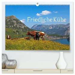 Friedliche Kühe (hochwertiger Premium Wandkalender 2024 DIN A2 quer), Kunstdruck in Hochglanz von Kramer,  Christa