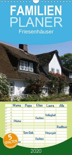 Friesenhäuser – Familienplaner hoch (Wandkalender 2020 , 21 cm x 45 cm, hoch) von Lindert-Rottke,  Antje