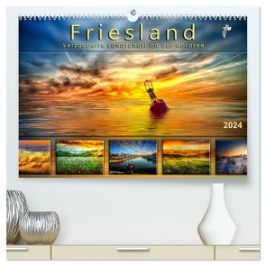 Friesland, verzauberte Landschaft an der Nordsee (hochwertiger Premium Wandkalender 2024 DIN A2 quer), Kunstdruck in Hochglanz von Roder,  Peter